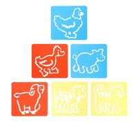 GRIRIW 2juegos Plantillas de Dibujo Reutilizables para Tarjetas Plásticas de Animales para Tabletas Lcd de Pintura y Dibujo Compactas y Prácticas para Niñas