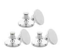GRIRIW 3 Pares de Cierres Magnéticos Hebillas de Cierre Magnético para Cortinas de Acero Inoxidable en Color Plata para Versátil del Hogar