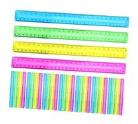 GRIRIW 32piezas Reglas De Colores De Plástico Unidades Herramienta De Dibujo Técnico para Estudiantes para Aulas y Proyectos De Arte