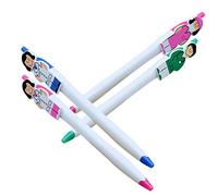 GRIRIW 4 piezas Bolígrafo Portátil de Diseño de Personaje de Dibujos Animados de Bolígrafos Multiusos para Escritura y para Papelería y