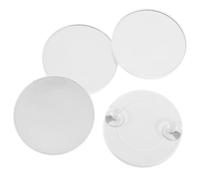 GRIRIW 4 Piezas Espejo Compacto de Escritorio con Ventosas Fuertes Espejo de Aumento para Maquillaje y Monitor para Oficina y Portátil