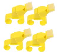 GRIRIW 4 Piezas Silbatos Deportivos de Abs Resistentes con Anilla para Árbitros y Entrenadores Sonido Fuerte para Fútbol Baloncesto y Actividades al Aire