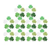 GRIRIW 50 Piezas Tarjetas Adhesivas de Trébol del Día de San Patricio en Papel con Puntos para Decoraciones Aula y Tablones de Anuncios con Diseño Festivo Colorido y Uso Versátil