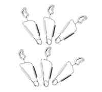 GRIRIW 6Piezas Pinzas Inoxidable para Caracoles Clips Diseño Ergonómico y Mecanismo de para Servir y Evitar Ensuciarse las Manos