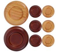 GRIRIW 8 Piezas Almohadillas en Marrón para Patas Piano de de Madera Antirruido y Fácil Instalación, Protectores Redondos para Suelos Apartamentos y de Varios Niveles