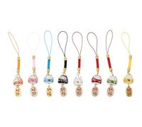 GRIRIW 8 piezas Colgantes Gato Suerte Japonés Estilo Maneki Neko para Móvil Bolso Llavero Decoración Ligera y Compacta Color Aleatorio Color Aleatorio