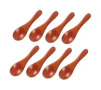 GRIRIW 8 piezas Cucharas Pequeñas de Madera para Postre Cucharillas Mini para Especias Condimentos y Helado Resistentes y Versátiles para Cocina y Repostería