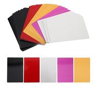 GRIRIW 80piezas Tarjetas de Visita de Aluminio Colores Surtidos para Grabado Personalizado Tarjetas Metálicas Lisas para Negocios Diseño para Sublimación y Estampado Acabado Pulido