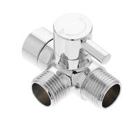 GRIRIW Adaptador de Grifo de Baño en Cobre, Válvula Desviadora Resistente Corrosión y Fácil de Instalar para Ducha Salida Doble y Conexión en T
