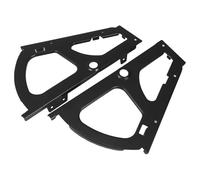 GRIRIW Bisagras Abatibles Ocultas para Muebles de Hierro Negro, Soporte Resistente, Diseño Sola Capa, Accesorios para Armarios y Zapateros Hogar, Pack de 2 Piezas