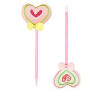 GRIRIW Bolígrafos de San Valentín 2 Piezas Forma de Corazón Rosa Punta de Bola para Escritura Suave Diseño Doble y Triple Corazón Ideales para Estudiantes y Papelería Escolar