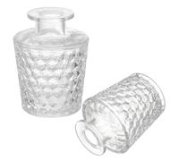 GRIRIW Botellas Difusoras de Vidrio Rellenables 2 Pcs, Frascos Vacíos para Aromaterapia 100 Ml y 150 Ml, Diseño Diamante Invertido, Difusor de Fragancia para Hogar y Oficina