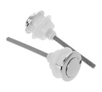 GRIRIW Botón de descarga del tanque del inodoro 2 unidades ABS con diseño de pulsador sencillo para baño accesorios de repuesto plata