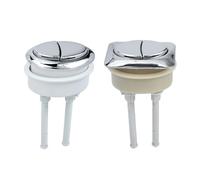 GRIRIW Botón Pulsador para Tanque de Agua de Inodoro, Accesorio Plástico, Doble Descarga, Color Claro, Compatible Tanques Domésticos, Repuesto Práctico para Baño