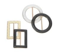 GRIRIW Broche Metálico para Ropa y Sombreros, 3,5cm, Aleación de Zinc | Forma Circular y Cuadrada, para Camisetas y Bandas Anchas, Ajuste, Uso en Estación Cálida E Invierno