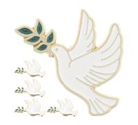 GRIRIW Broches para Vestidos de Fiesta con Diseño y Rama, 5 Piezas, Aleación de Zinc Ligera con Cierre Seguro, Ideales para Eventos Internacionales
