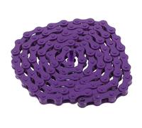 GRIRIW Cadena de Bicicleta de Montaña Morada Sola Velocidad Cadena de Ciclismo de Metal Resistente Eslabones de Rodillos Reemplazo para Ciclismo Urbano y Competición Colorida