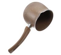 GRIRIW Cafetera Multifuncional de 10 Cm Color Café, Olla Pequeña Antiadherente para Leche y Té, con Mango Resistente al Calor, Adecuado para Cocina Doméstica y Calentador de Mantequilla