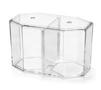 GRIRIW Caja de Aislamiento para Peces Octogonal Transparente de Acrílico, Divisor Extraíble Doble Compartimento para Cría y Alimentación en Acuarios Pequeños y Tanques de Peces