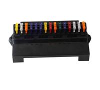 GRIRIW Caja de Fusibles de 6 Vías y Construcción Robusta en Plástico Color Cubierta Transparente para Coche para Vehículos y Automóviles Color