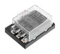 GRIRIW Caja de Fusibles Vías para Coche y Yate Portafusibles con Protección contra Sobrecarga Montaje con Tornillos Panel Fusible Automotriz Fácil Instalación y Supervisión LED