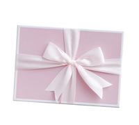 GRIRIW Caja de Obsequio de Cartón Rosa Lazo 25X18X8 CM Estuche Multiusos para Dulces y Cosméticos Adecuado para Embalaje en Bodas San Valentín y Navidad