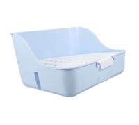 GRIRIW Caja Inodoro para Conejos y Pequeños Roedores Resistente y Duradera Diseño Cómodo para Entrenamiento de Hábitos para Jaulas y Espacios Interiores Color Azul