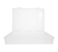 GRIRIW Caja Organizadora de Archivos A4 de Plástico Pp Diseño Plano y Transparente para Oficina, Fácil de Abrir y Almacenar Documentos