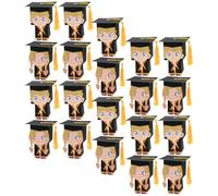 GRIRIW Caja para Dulces de Graduación en Forma de Gorro Doctoral de Papel, 20 Piezas para Fiesta y Almacenaje Creativo de Snacks y Golosinas