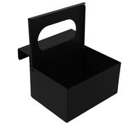 GRIRIW Caja Porta Guantes Gran Capacidad de Acero Inoxidable Desechables Negro y Monitorización Transparente para Uso en Restaurantes y Supermercados