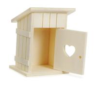 GRIRIW Casa de Pájaros de Madera Natural sin Pintar para Exterior Casita Nido Resistente para Periquitos y Colibríes Diseño Fácil de Instalar Jardín Modelo para Anidación Segura y