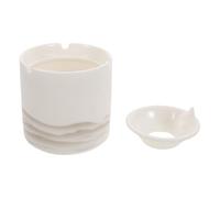 GRIRIW Cenicero de Cerámica con Tapa Cenicero Antihumo Resistente al Viento sin Humo para Interiores y Exteriores Decorativo para Mesa y Escritorio