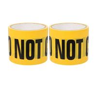 GRIRIW Cinta de Advertencia de Precaución Pack de 2 Unidades de Pvc Fácil de Identificar para Señalización en Construcción y de Fiestas