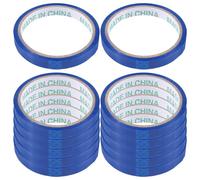 GRIRIW Cinta para Sellar Bolsas de Supermercado 1,2 Cm Ancho, Color Azul, Material Bopp Resistente, 12 Unidades de 30 Metros, Compatible Máquinas Atadoras, Adhesión Fuerte y Duradera