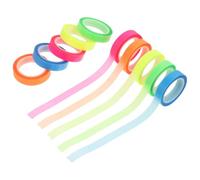 GRIRIW Cintas Adhesivas Transparentes Fluorescentes 20 Unidades 0.6 Cm X 5 M Resistentes al Agua para Resaltar Notas y Libros, Etiquetas Adhesivas Removibles para Estudiantes y