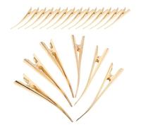 GRIRIW Clips de Pelo Metálicos 20 Piezas de Hierro con Diseño Retro en Forma de Pato, Accesorios Dorados para Estilismo y DIY, Adecuados para Mujeres, Niñas y Profesionales