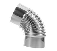 GRIRIW Codo de Estufa de Leña 45° de Acero Inoxidable Resistente para Tubo de Chimenea Rural Accesorio Compacto para Conducto de Humos en Estufa de Camping y Calefacción Doméstica