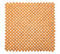 GRIRIW Cojín para Asiento de Coche con Cuentas de Madera Transpirable 44x44 Cm Beige Masajeador para Conductor y Silla de Oficina Funda Refrescante para Verano y Uso Automotor