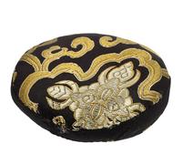 GRIRIW Cojín para Cuenco Tibetano Redondo de Algodón Negro, Ligero Diseño Tradicional, Adecuado para Decoración en Templos Budistas y Hogar