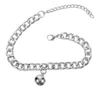 GRIRIW Collar de Aluminio de Gatos para Aleación y Perros Ajustable con Campana Decorativa Plateada, Cómodo y Seguro para Mascotas Pequeñas y Medianas