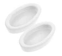 GRIRIW Comedero para Reptiles Ovalado De Cerámica, Cuenco De Alimento y Agua Antiescape, Resistente Alta Temperatura, Tamaño Mediano para Tortugas y Lagartos Mascotas