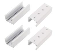 GRIRIW Conector Ajustable para Riel de Cortina Eléctrico, Paquete de 4 Piezas, Accesorio de Alta Resistencia para Montaje en Techo, Compatible Rieles para Cortinas en Dormitorios