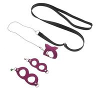 GRIRIW Correa Ajustable para Petauros del Azúcar y Mascotas Pequeñas al Aire Libre Arnés de Acero Inoxidable y Campana, Ligera y Fácil de Guardar en Color Púrpura Varios Estilos