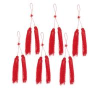 GRIRIW de Borlas Colgantes de Tela Roja Equipo de Artes Marciales Resistente y Multifuncional 6 Piezas para Espada Tai Chi Adecuado para Competiciones y Decoración DIY