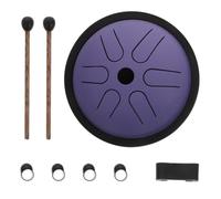 GRIRIW de Lengua Portátil Púrpura de Aleación Creativo y Fácil de Usar para Adultos, Instrumento de Percusión sin Ruido Adecuado para Meditación y Música