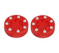 GRIRIW Discos de Hockey sobre Patines Profesionales para Entrenamiento 2 Piezas Color Rojo Alta Dureza y Buena Resiliencia Accesorios para Práctica y Juego de Hockey en Línea