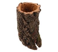 GRIRIW Escondite para Reptiles Pequeño de Madera Natural 7-8 Cm Diámetro, Cueva Tipo Tronco para Geckos y Serpientes, Decoración para Terrarios y Acuarios, Refugio de Piel de Reptil