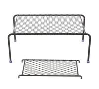 GRIRIW Estante Metálico para Gallinero Plataforma de Malla y Escalera, Soporte Resistente para Ejercicio y Descanso de Pollos Pequeños en Jaulas