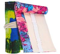 GRIRIW Estuche Enrollable 2 Piezas Lona 48 Ranuras para Lápices Arce | Estuche Bolígrafo, Estuche Cilindrico, Bolsa para Boligrafos, Estuche Lapices Rollo, Estuche Ranuras