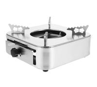 GRIRIW Estufa de Alcohol Portátil para Camping Quemador Ajustable de Aluminio y Acero Inoxidable Mini Estufa de Cocina para Exteriores 1 para Picnic y Senderismo